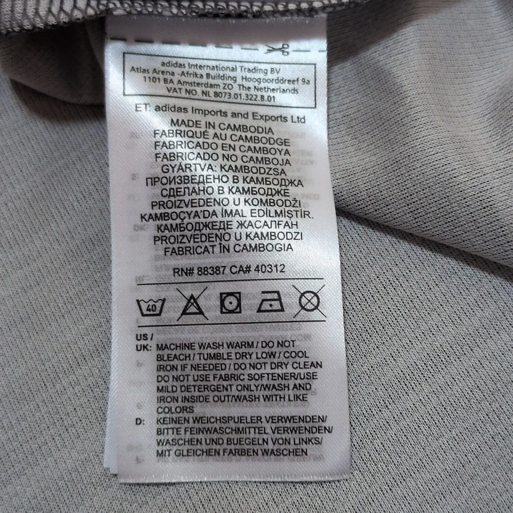 adidas Climalite Men's Heather Gray Short Sleeve Athletic Shirt Size XL